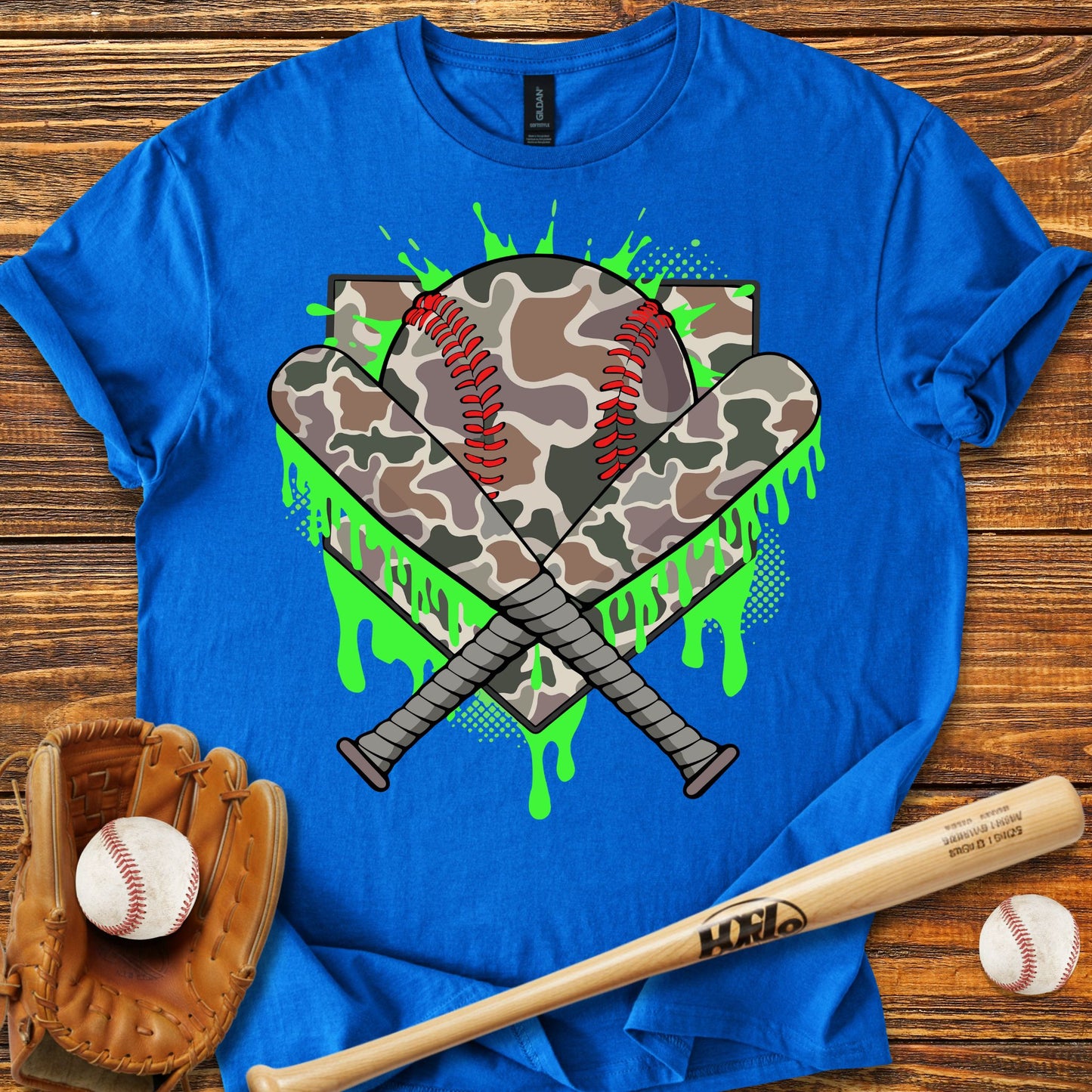 Camo Drip T-shirt - HomeRun PrintsT-Shirt