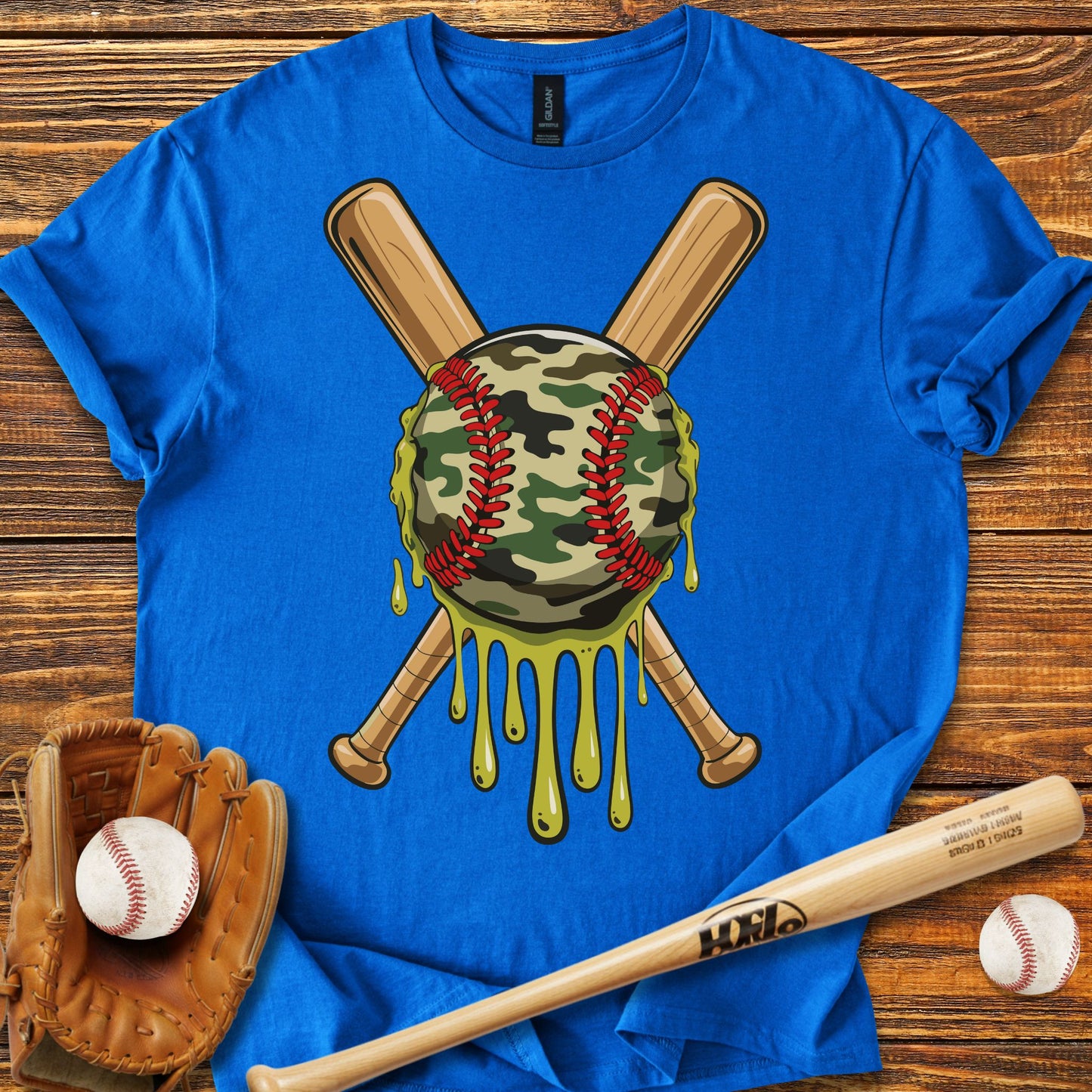 Camo Drip T-Shirt - HomeRun PrintsT-Shirt