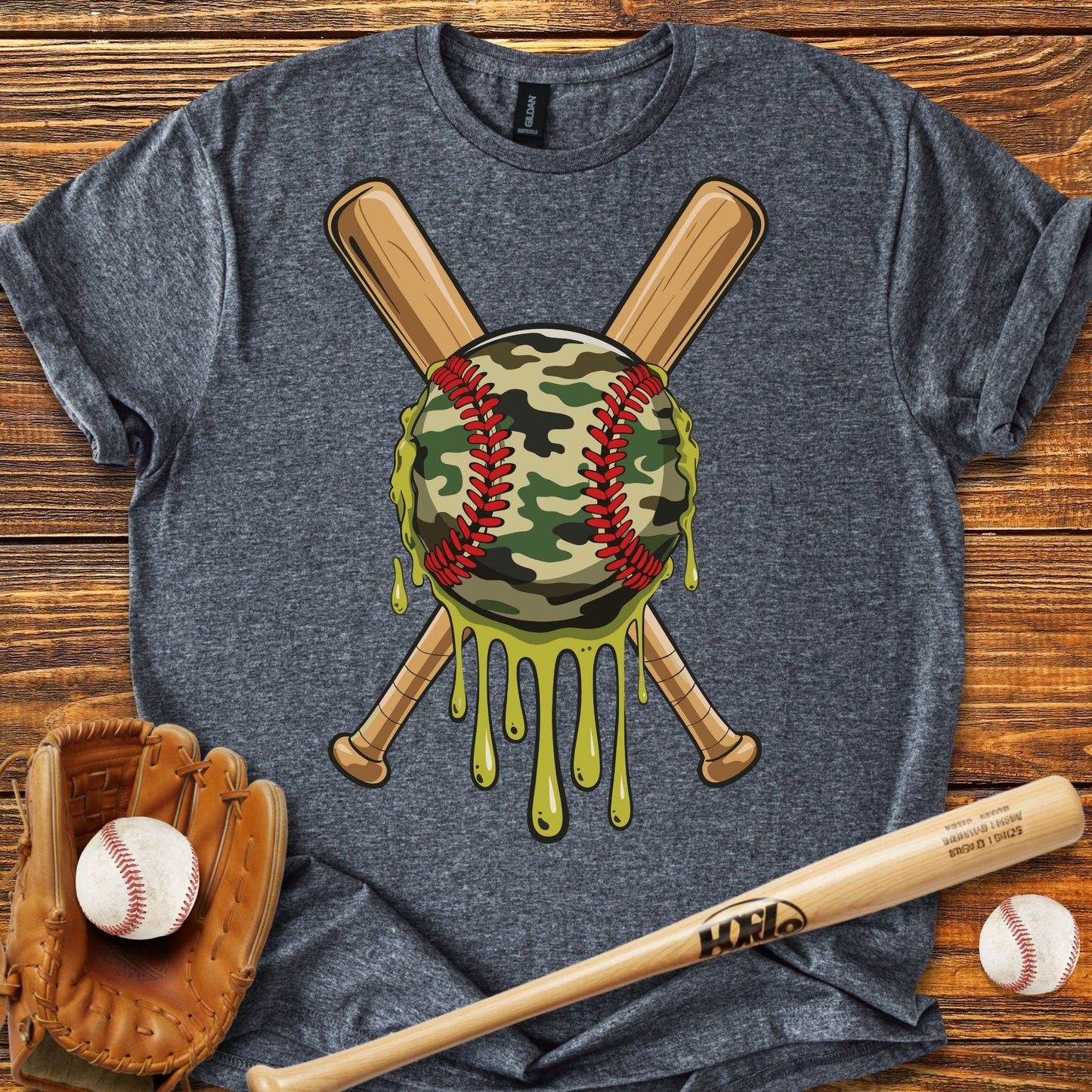 Camo Drip T-Shirt - HomeRun PrintsT-Shirt
