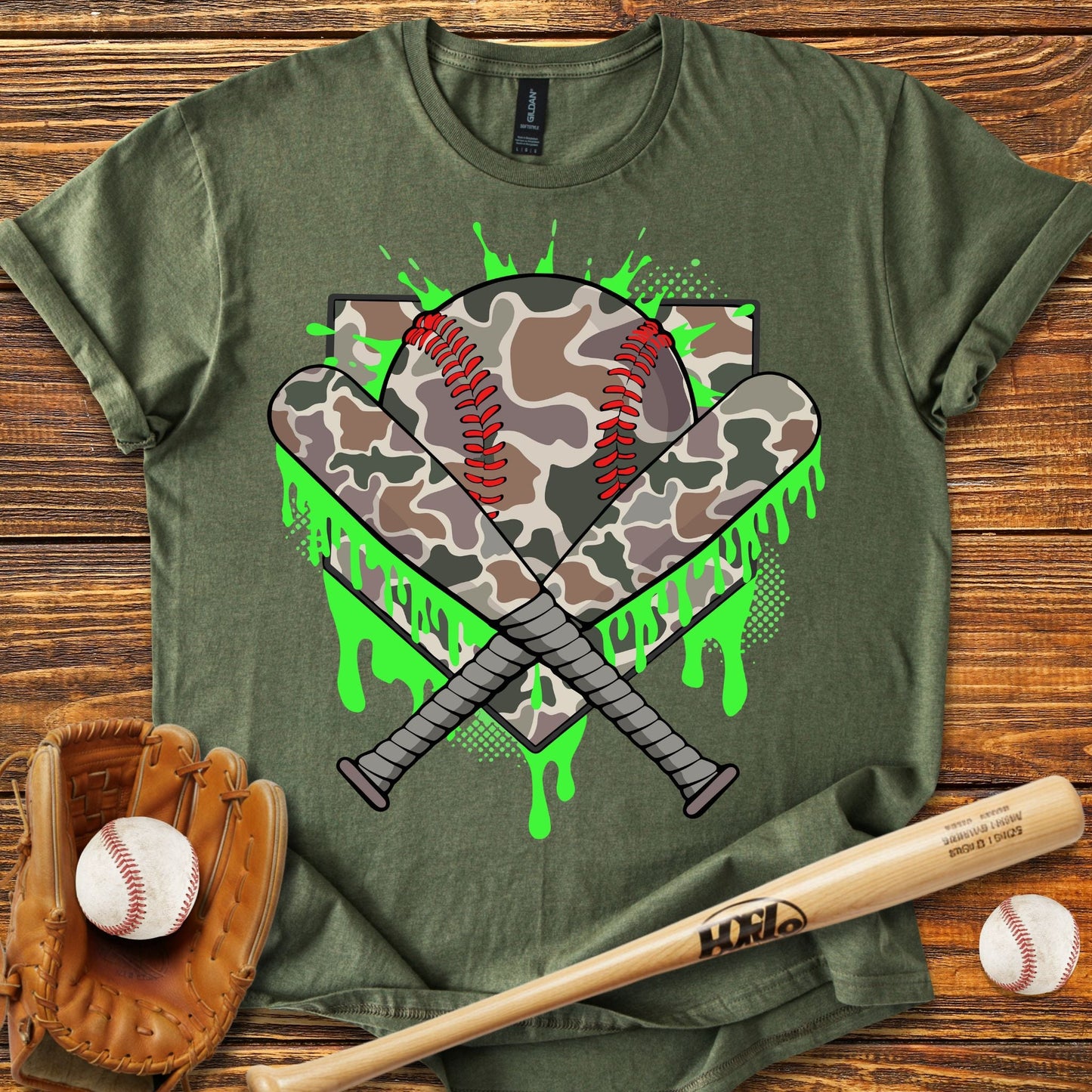 Camo Drip T-shirt - HomeRun PrintsT-Shirt