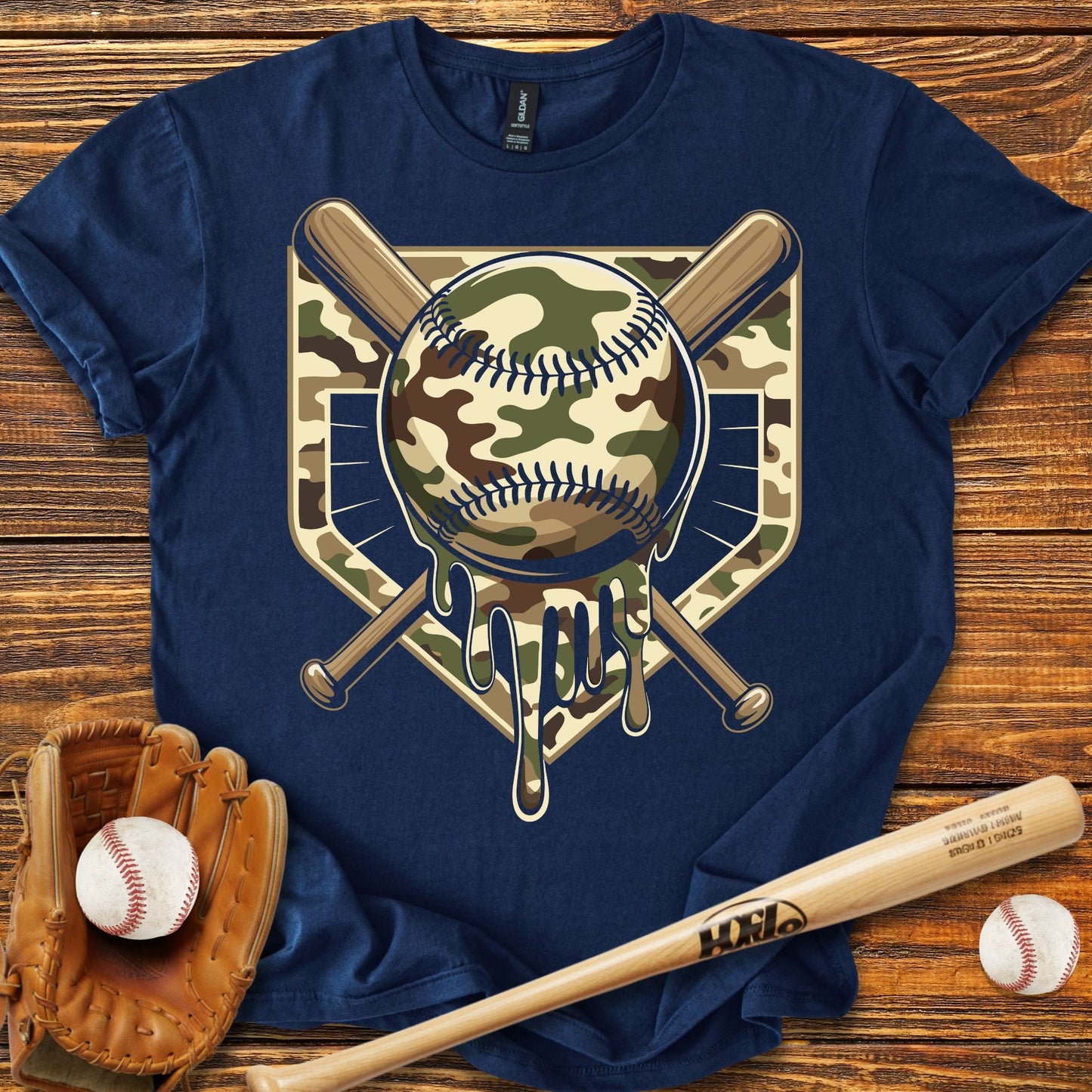 Camo Drip T-Shirt - HomeRun PrintsT-Shirt