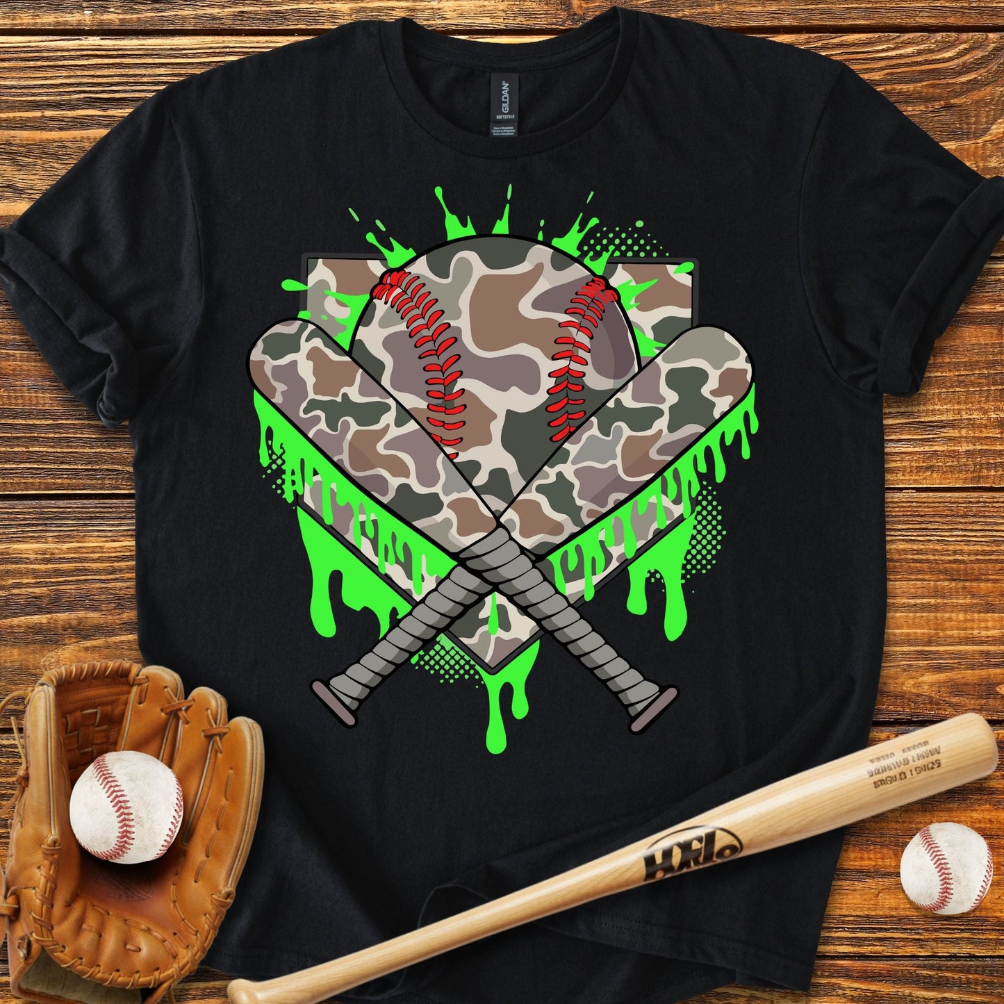 Camo Drip T-shirt - HomeRun PrintsT-Shirt