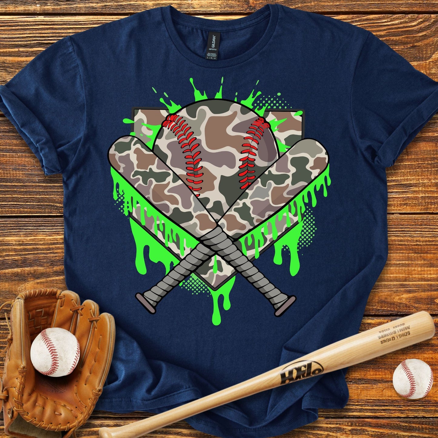 Camo Drip T-shirt - HomeRun PrintsT-Shirt