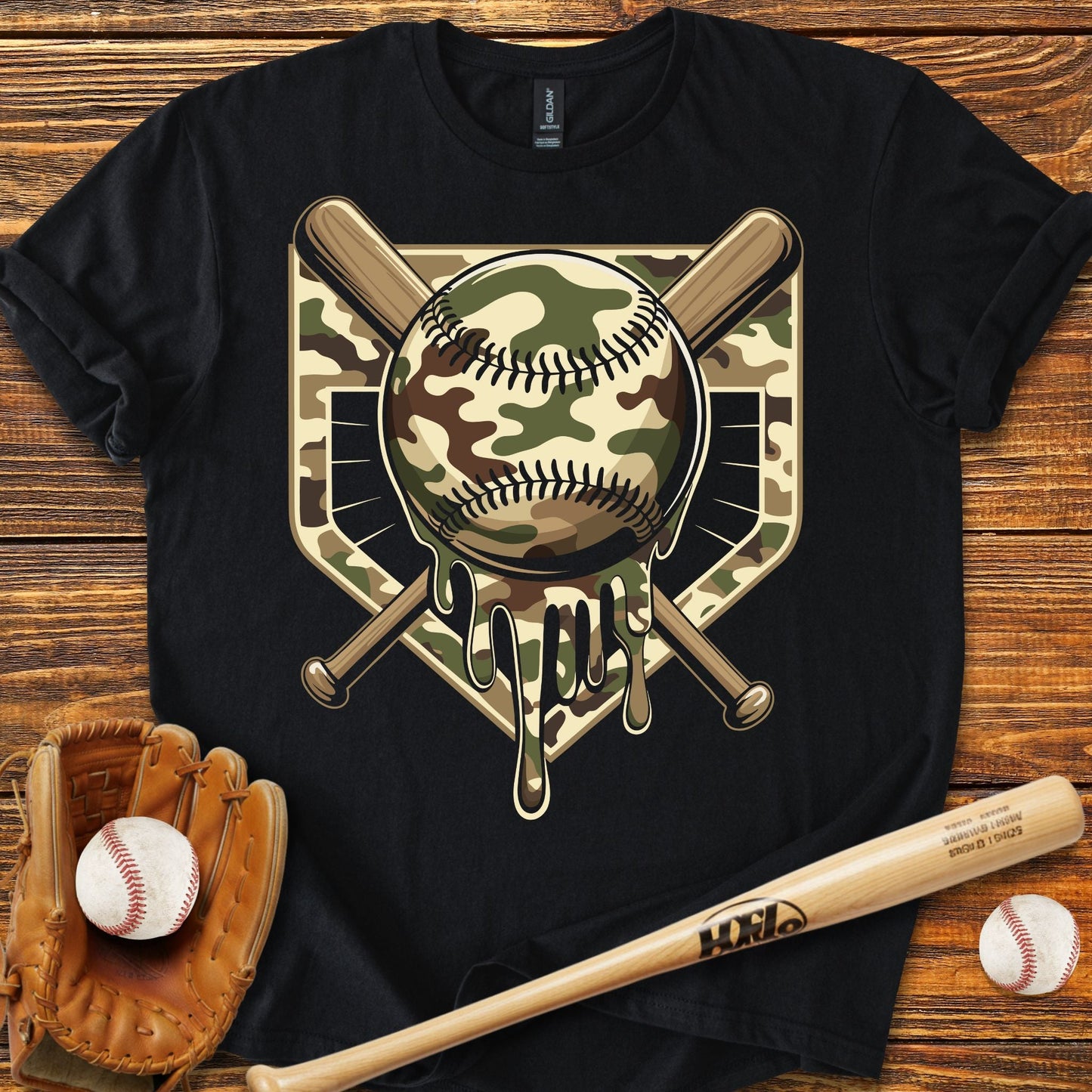 Camo Drip T-Shirt - HomeRun PrintsT-Shirt