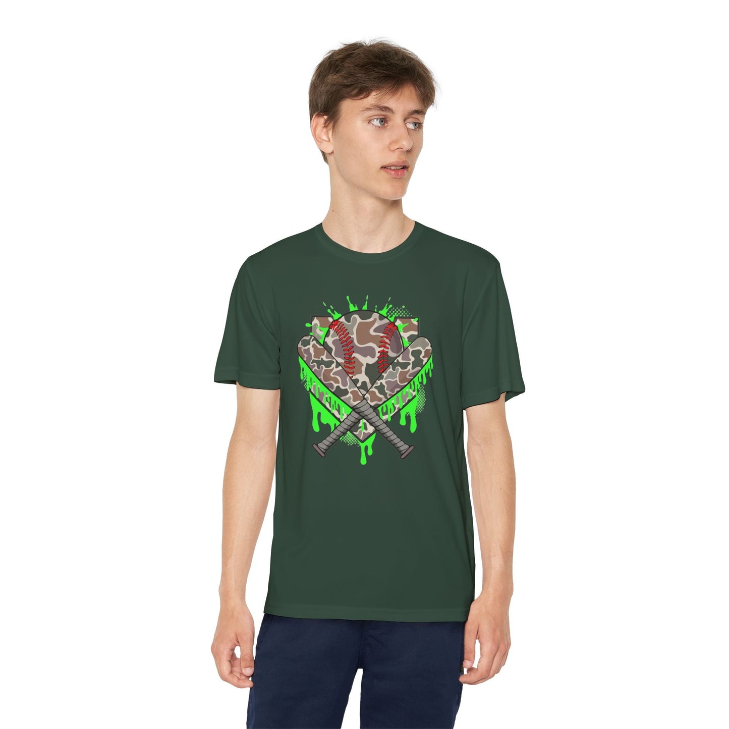 Camo Drip Youth Athletic Tee - HomeRun PrintsKids clothes