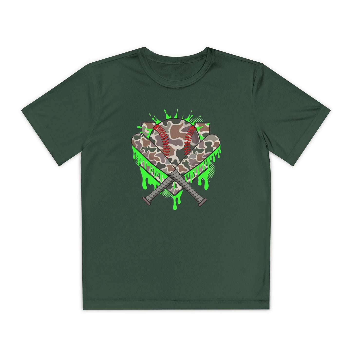 Camo Drip Youth Athletic Tee - HomeRun PrintsKids clothes