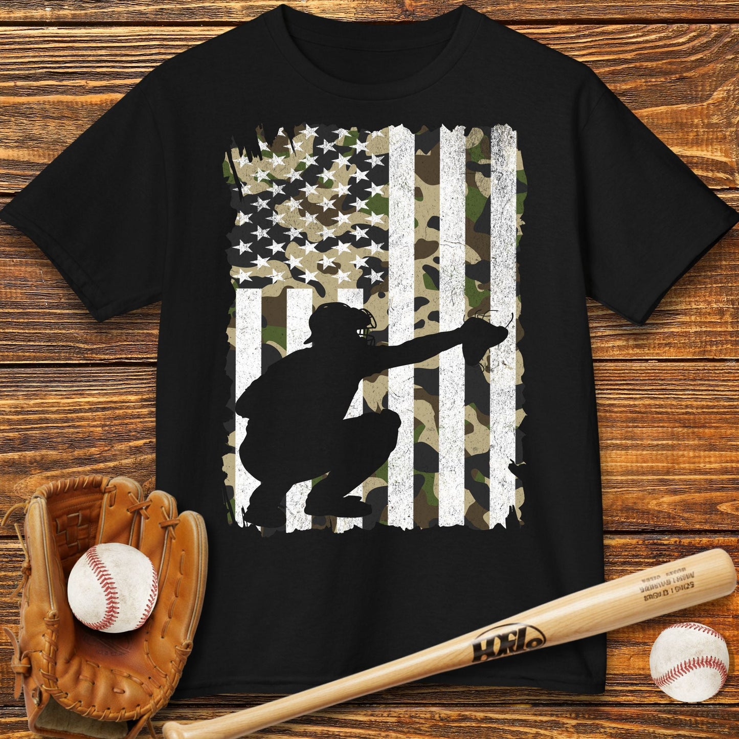 Camouflage Catcher Kids T-Shirt - HomeRun PrintsKids clothes
