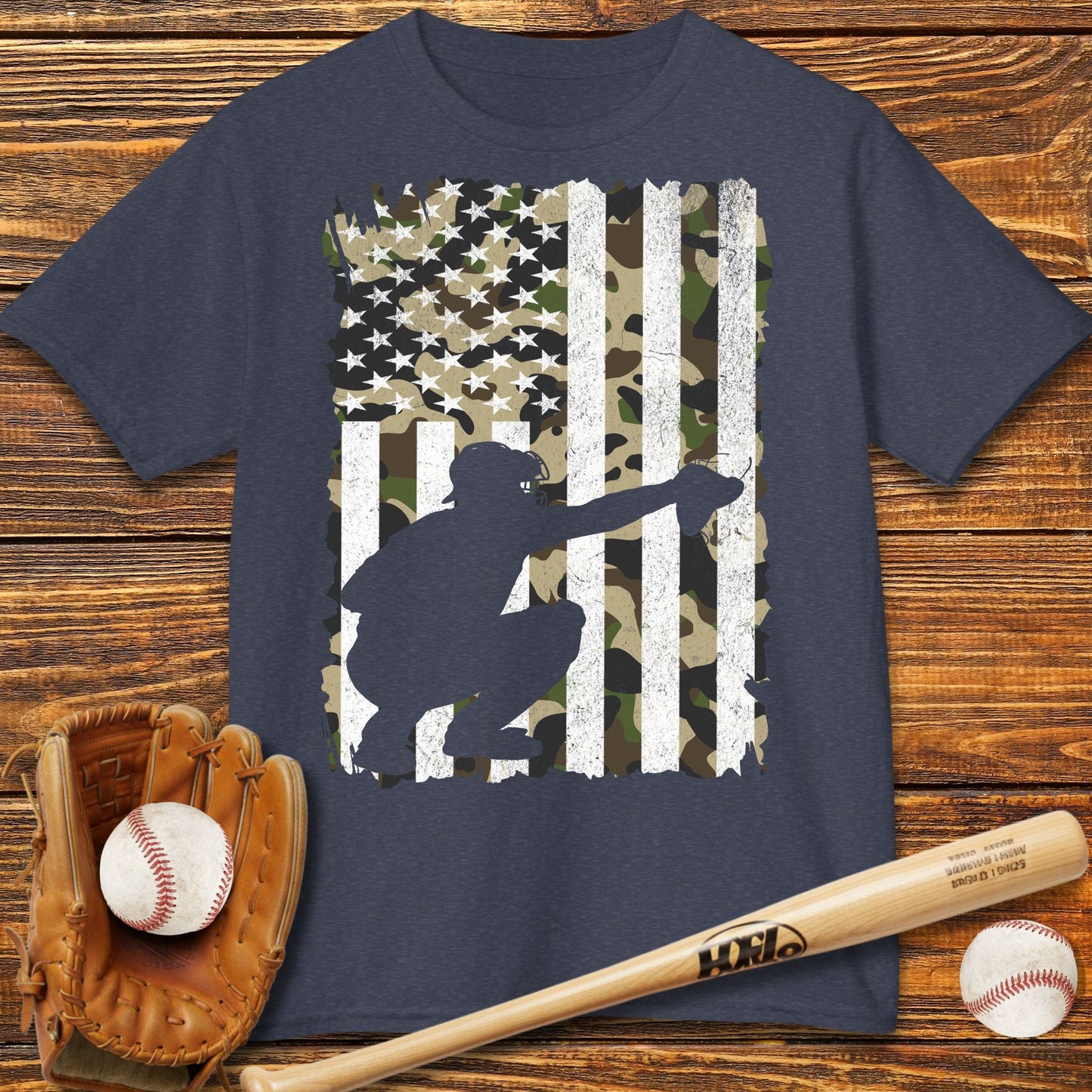 Camouflage Catcher Kids T-Shirt - HomeRun PrintsKids clothes