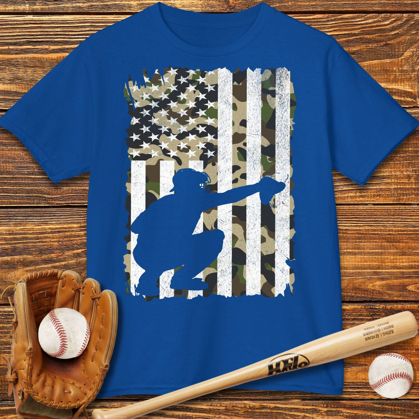 Camouflage Catcher Kids T-Shirt - HomeRun PrintsKids clothes