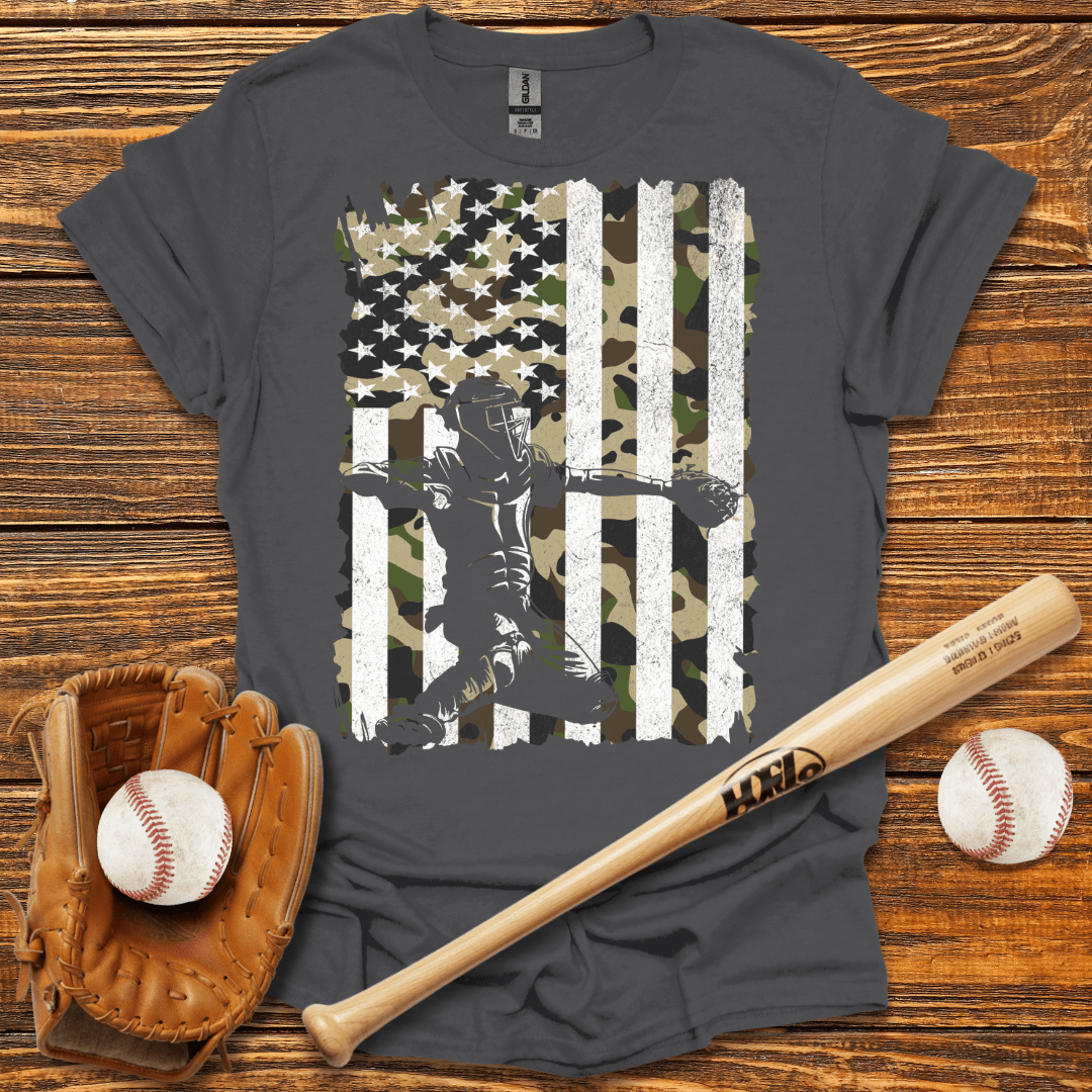 Camouflage Catcher T-Shirt - HomeRun PrintsT-Shirt