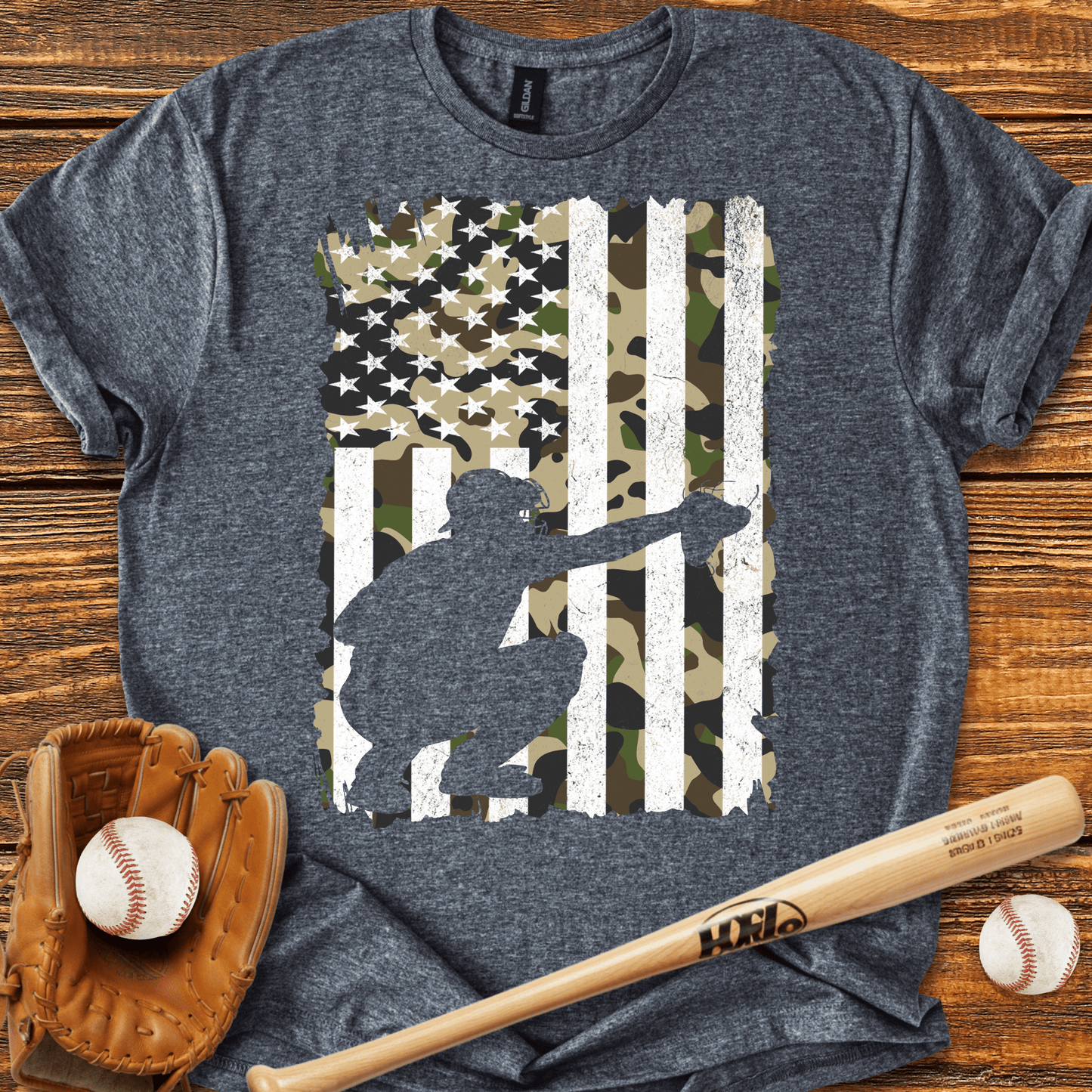 Camouflage Catcher T-Shirt - HomeRun PrintsT-Shirt