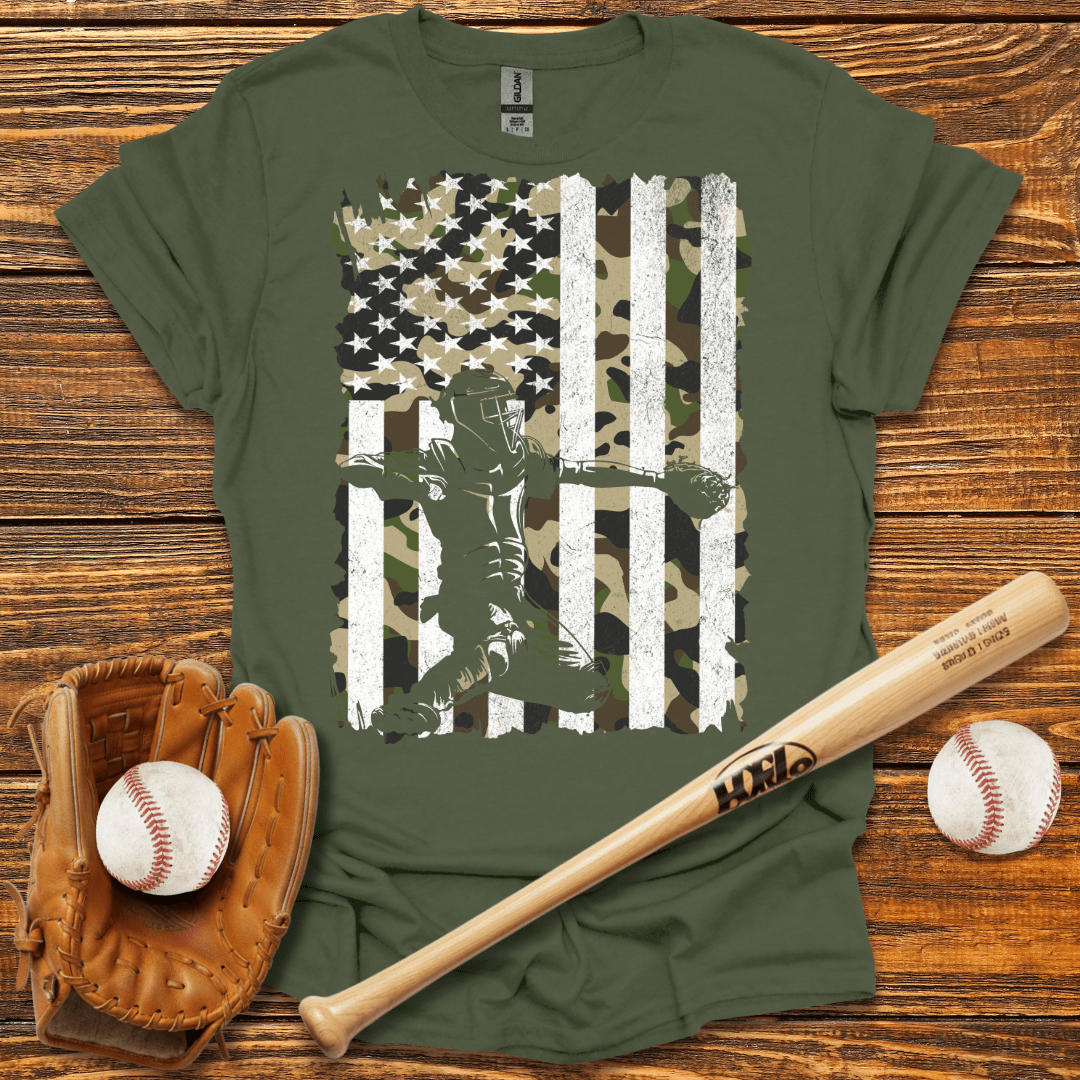 Camouflage Catcher T-Shirt - HomeRun PrintsT-Shirt
