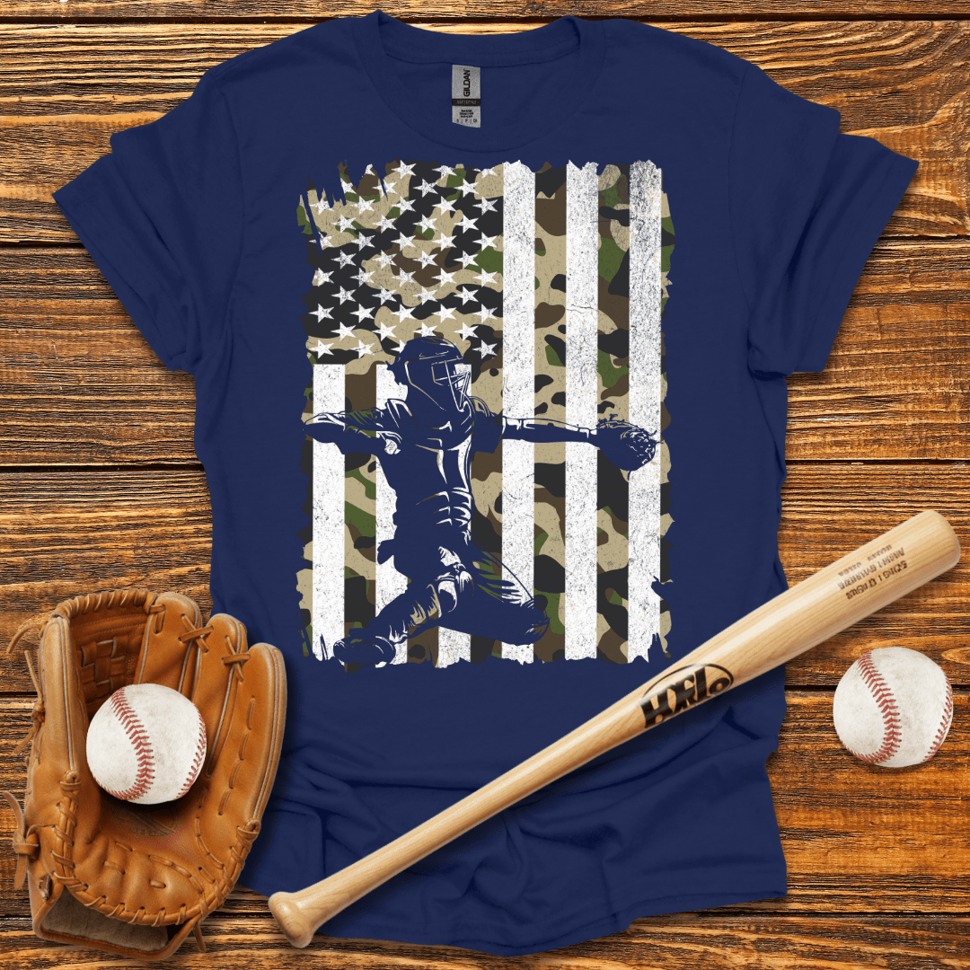 Camouflage Catcher T-Shirt - HomeRun PrintsT-Shirt