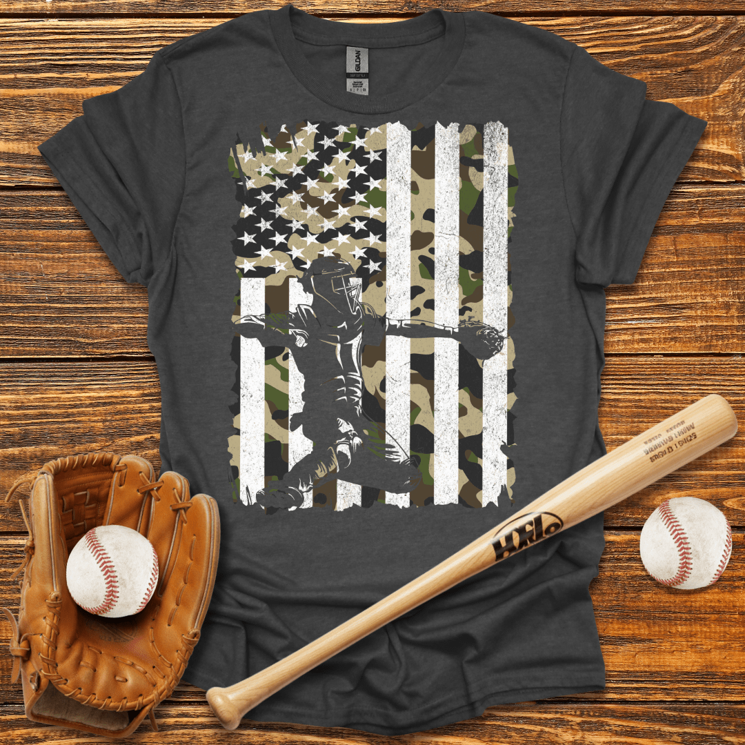 Camouflage Catcher T-Shirt - HomeRun PrintsT-Shirt