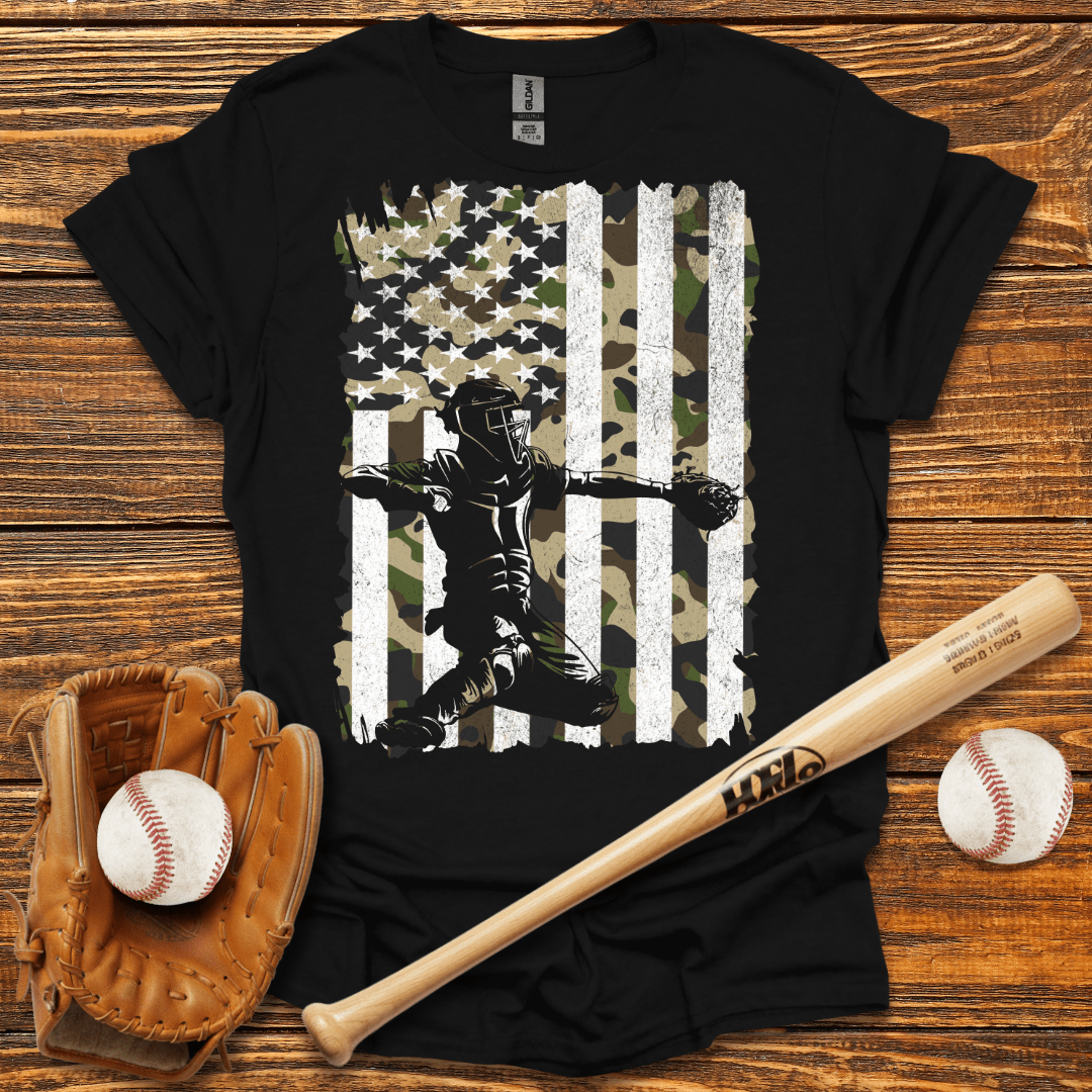 Camouflage Catcher T-Shirt - HomeRun PrintsT-Shirt