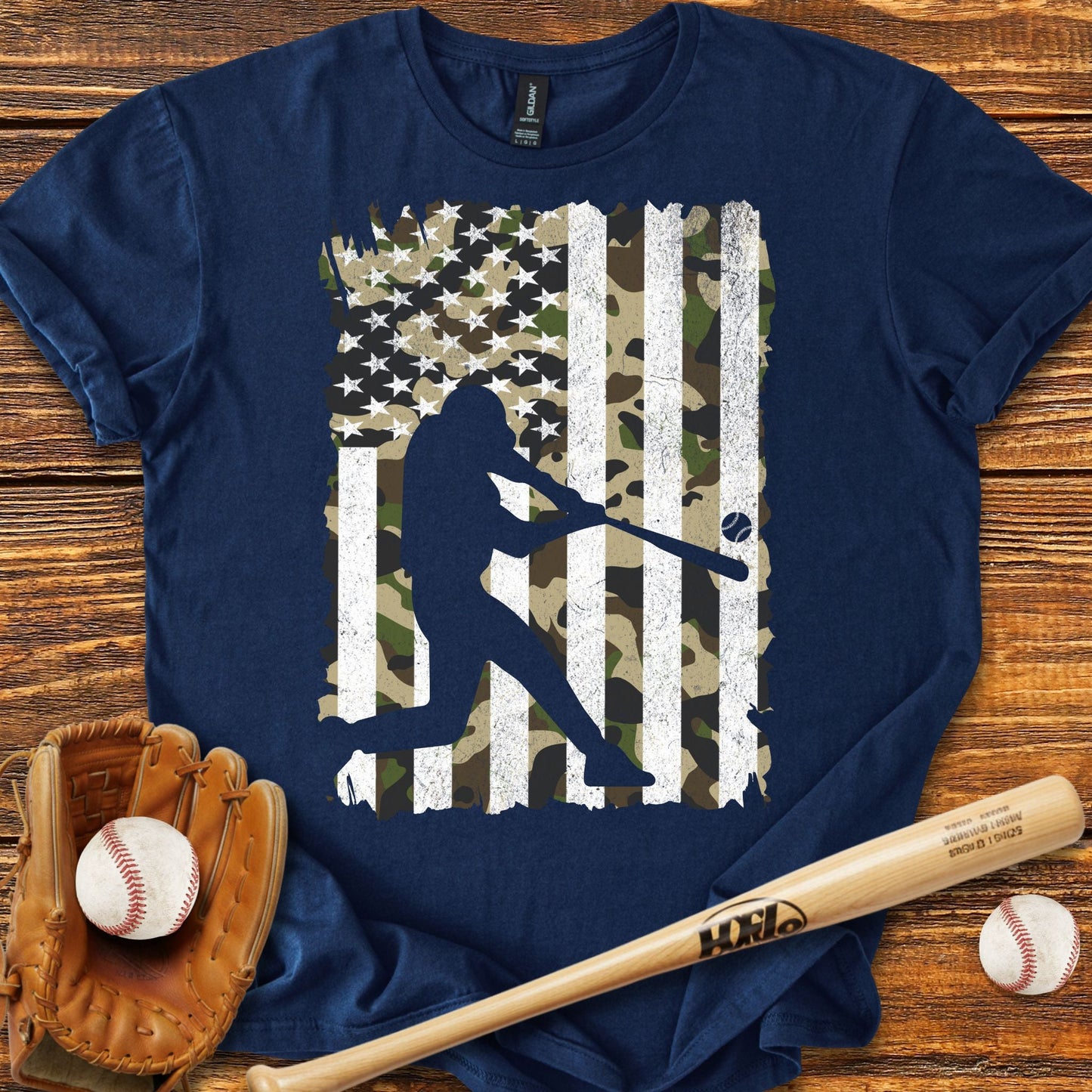 Camouflage Patriotic T-Shirt - HomeRun PrintsT-Shirt