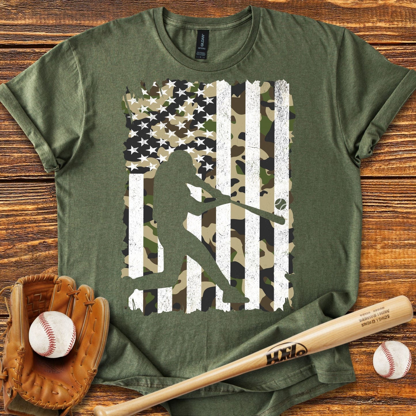 Camouflage Patriotic T-Shirt - HomeRun PrintsT-Shirt