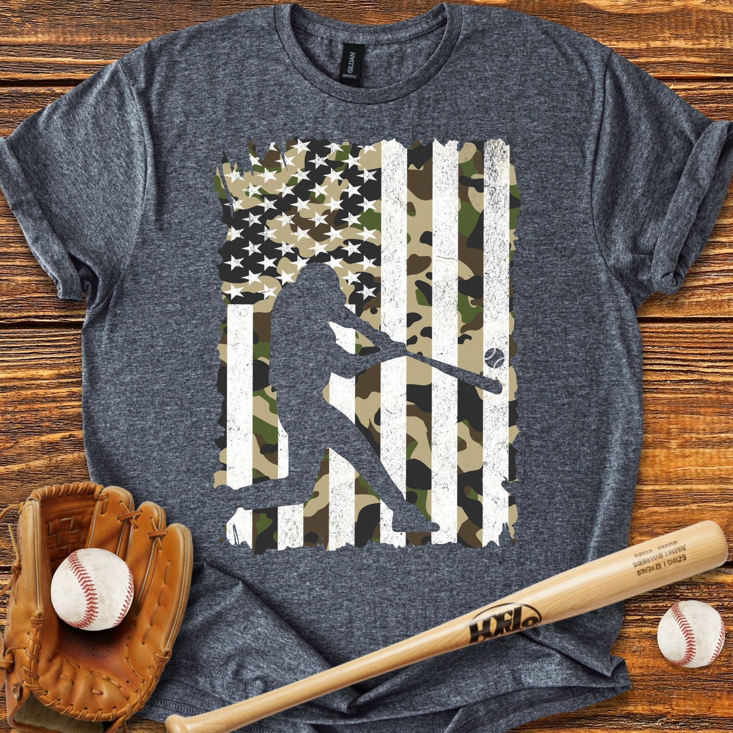Camouflage Patriotic T-Shirt - HomeRun PrintsT-Shirt