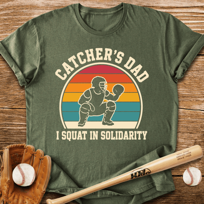 Catcher Dad Squats Too T-Shirt - HomeRun PrintsT-Shirt