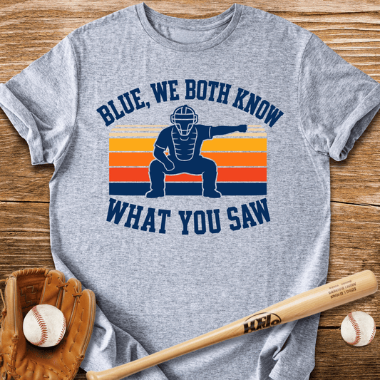 Catcher Frames The Ump T-Shirt - HomeRun PrintsT-Shirt