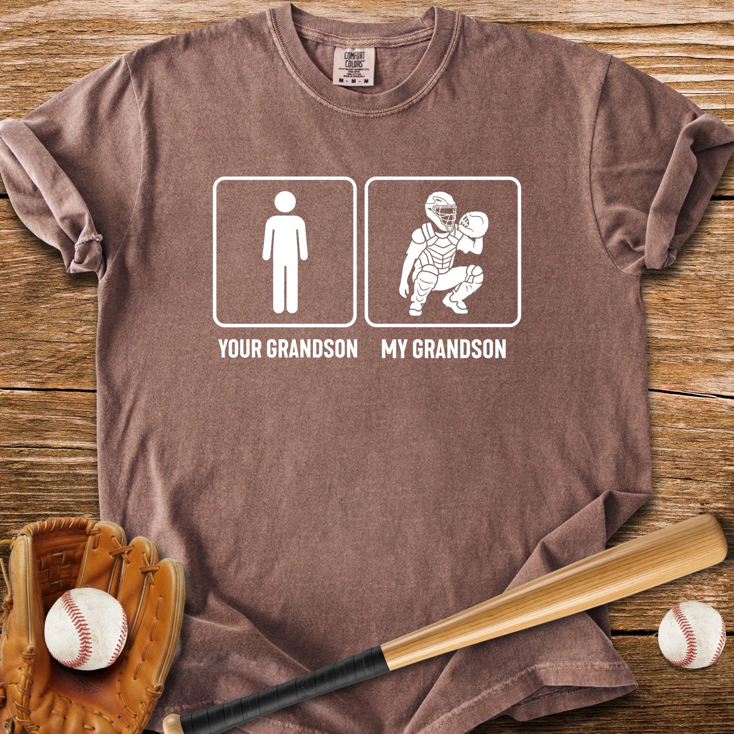 Catcher Grandson - HomeRun PrintsComfort Colors