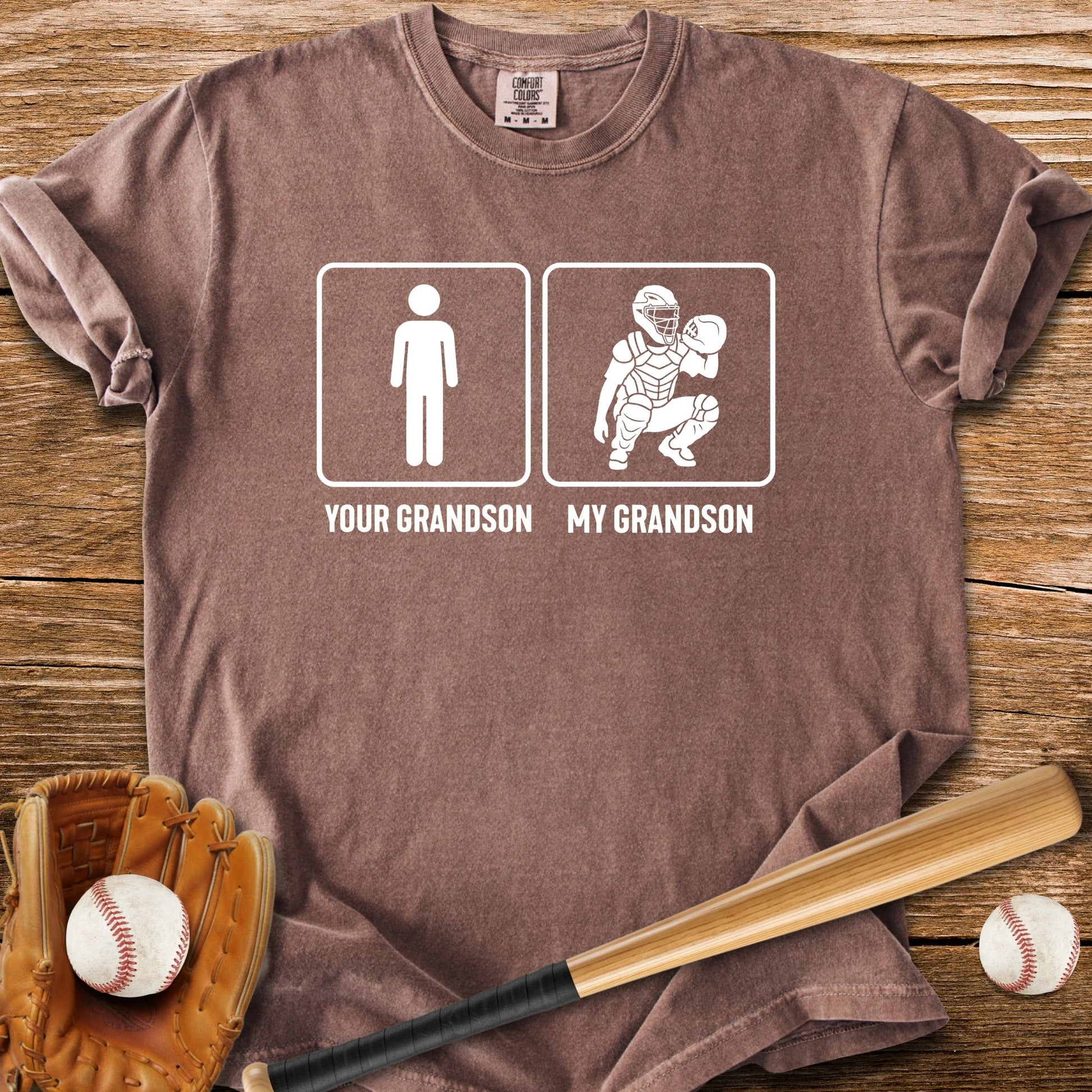 Catcher Grandson - HomeRun PrintsComfort Colors