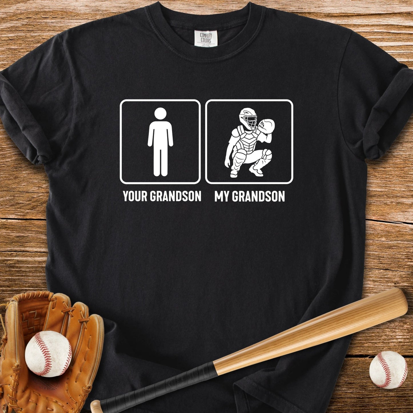 Catcher Grandson - HomeRun PrintsComfort Colors