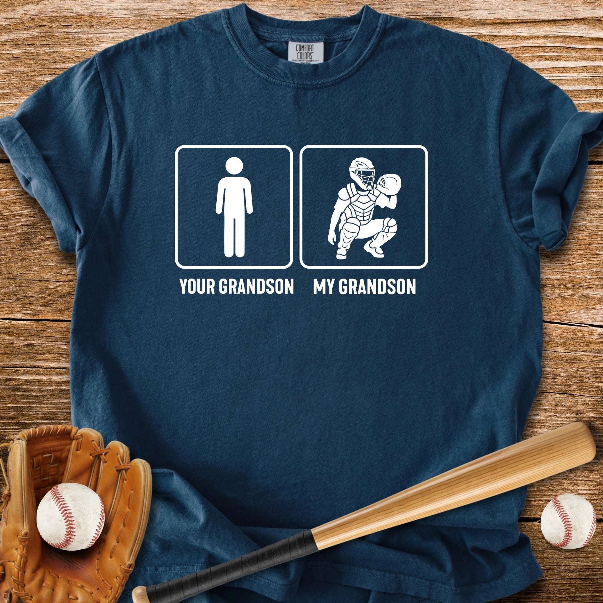 Catcher Grandson - HomeRun PrintsComfort Colors