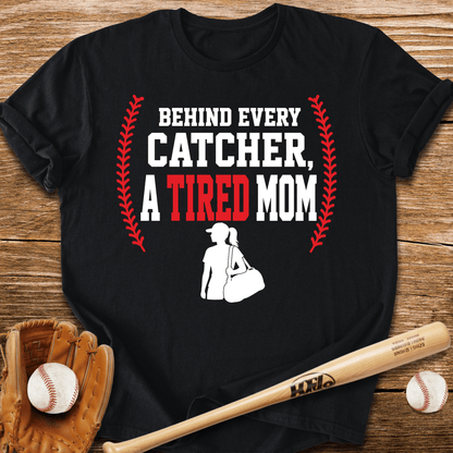 Catcher Mom Exhaustion T-Shirt - HomeRun PrintsT-Shirt