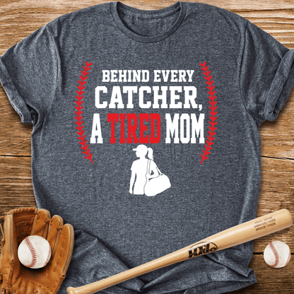 Catcher Mom Exhaustion T-Shirt - HomeRun PrintsT-Shirt