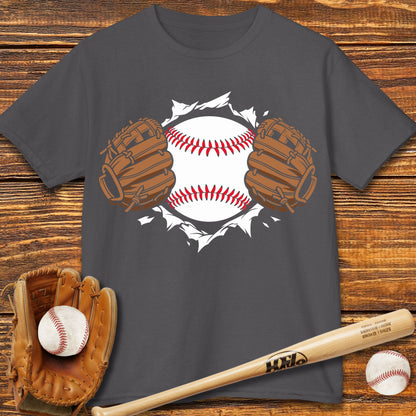 Catcher Super Hero Kids T-shirt - HomeRun PrintsKids clothes