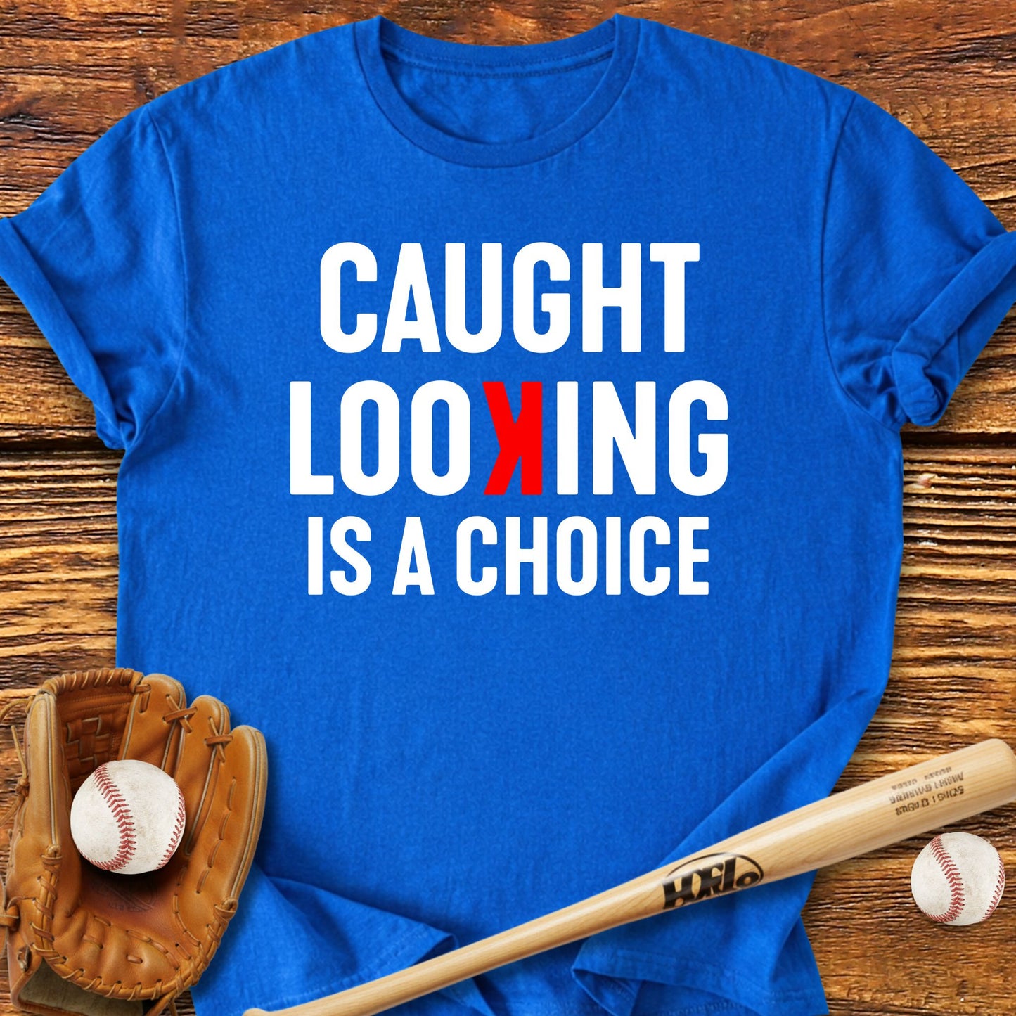 Caught Looking Strikeout T-Shirt - HomeRun PrintsT-Shirt