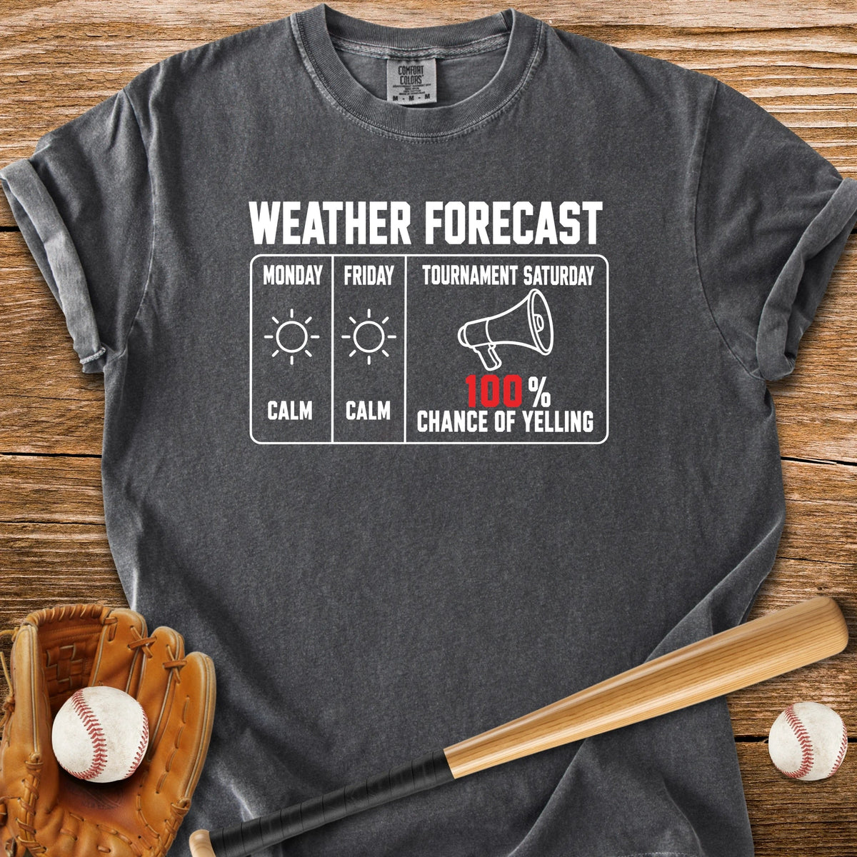 Chance Of Yelling Saturday - HomeRun PrintsComfort Colors