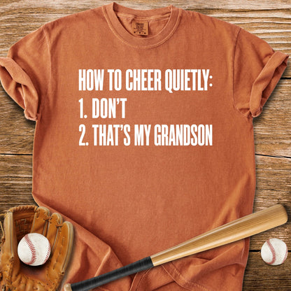 Cheer Quietly Grandson - HomeRun PrintsComfort Colors