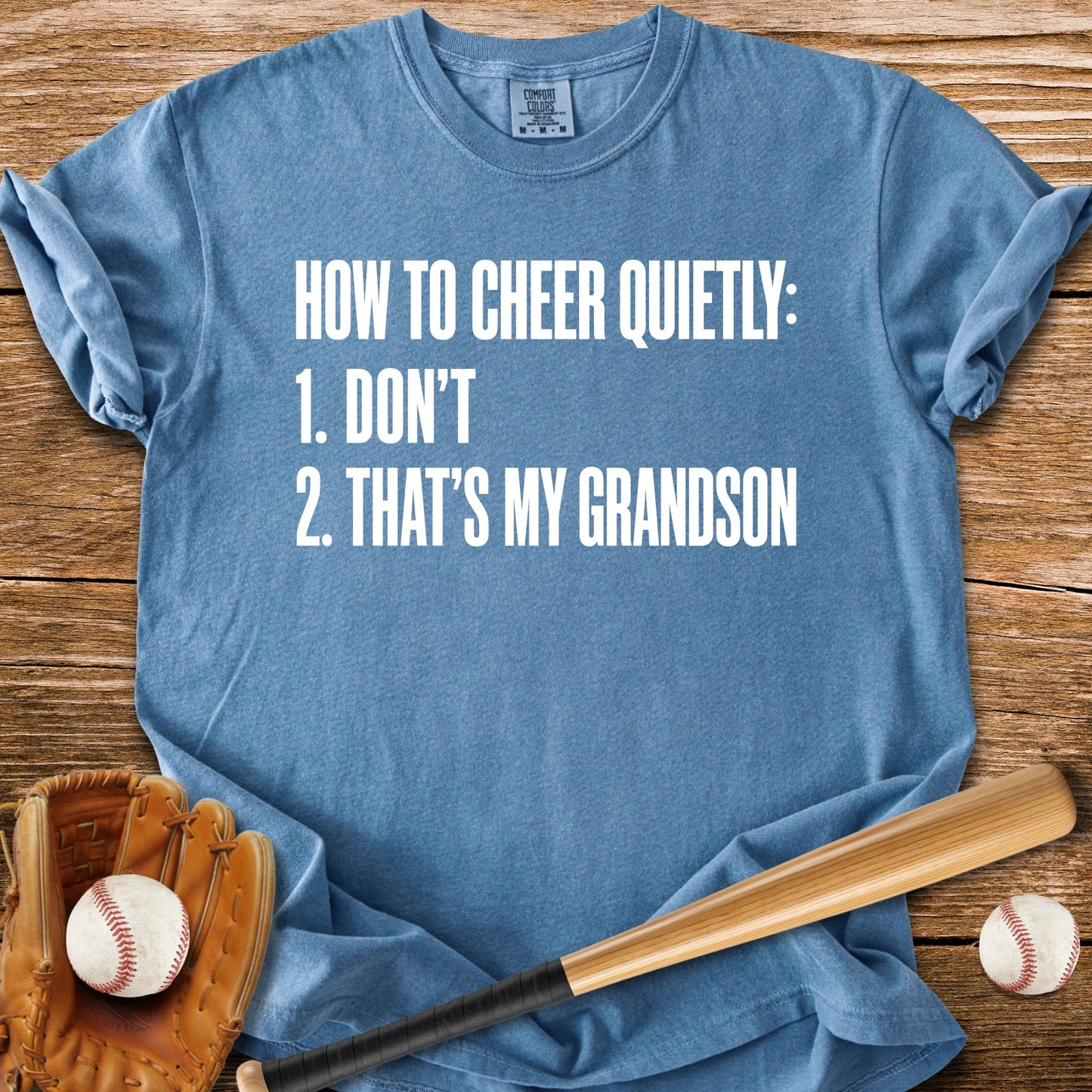 Cheer Quietly Grandson - HomeRun PrintsComfort Colors