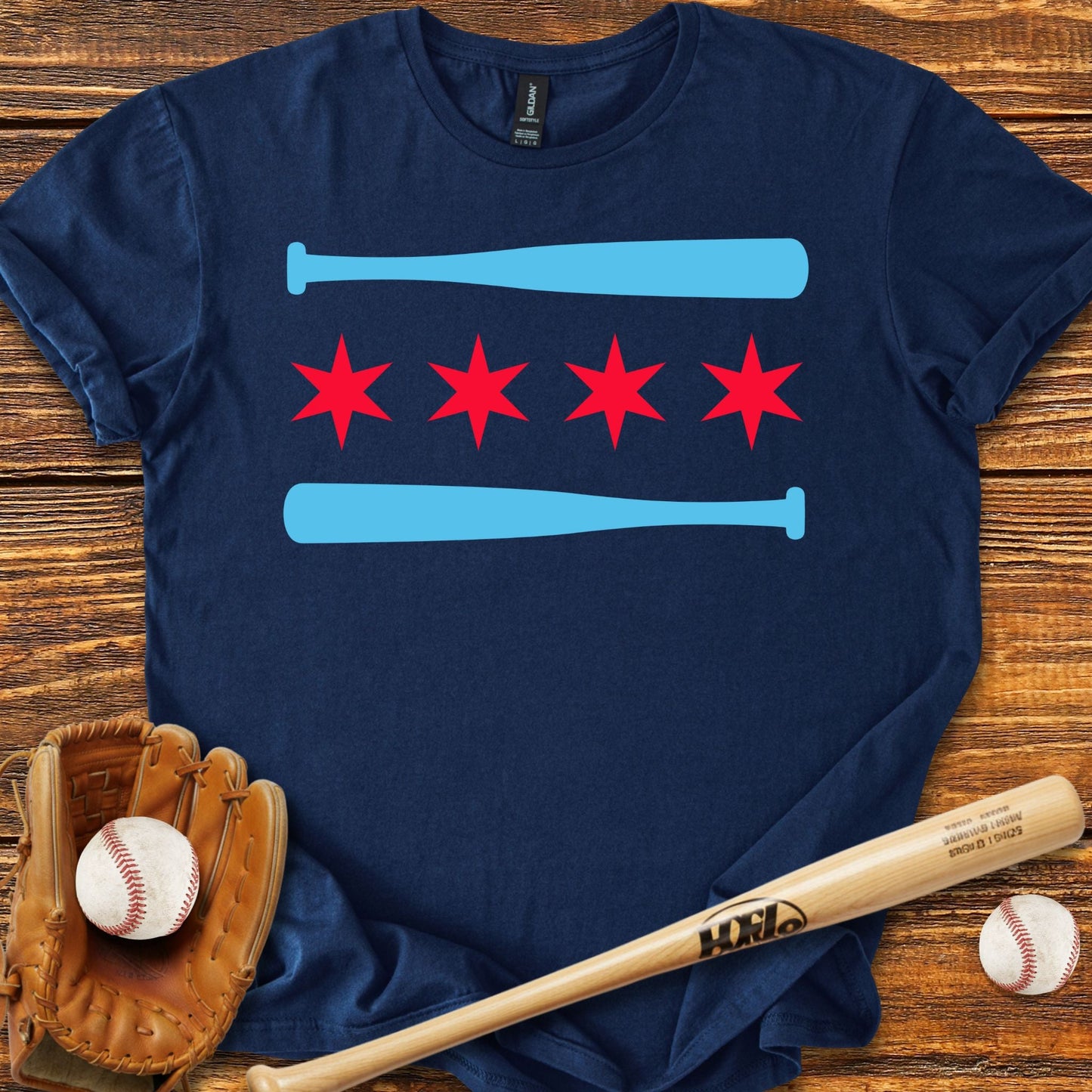 Chicago Baseball Chi T-shirt - HomeRun PrintsT-Shirt