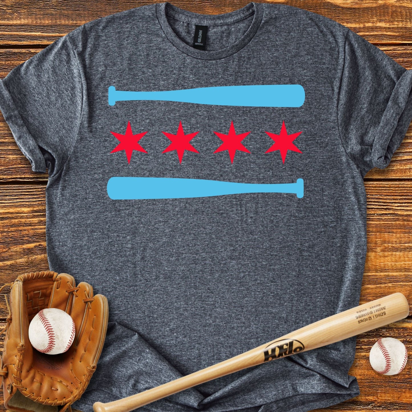 Chicago Baseball Chi T-shirt - HomeRun PrintsT-Shirt