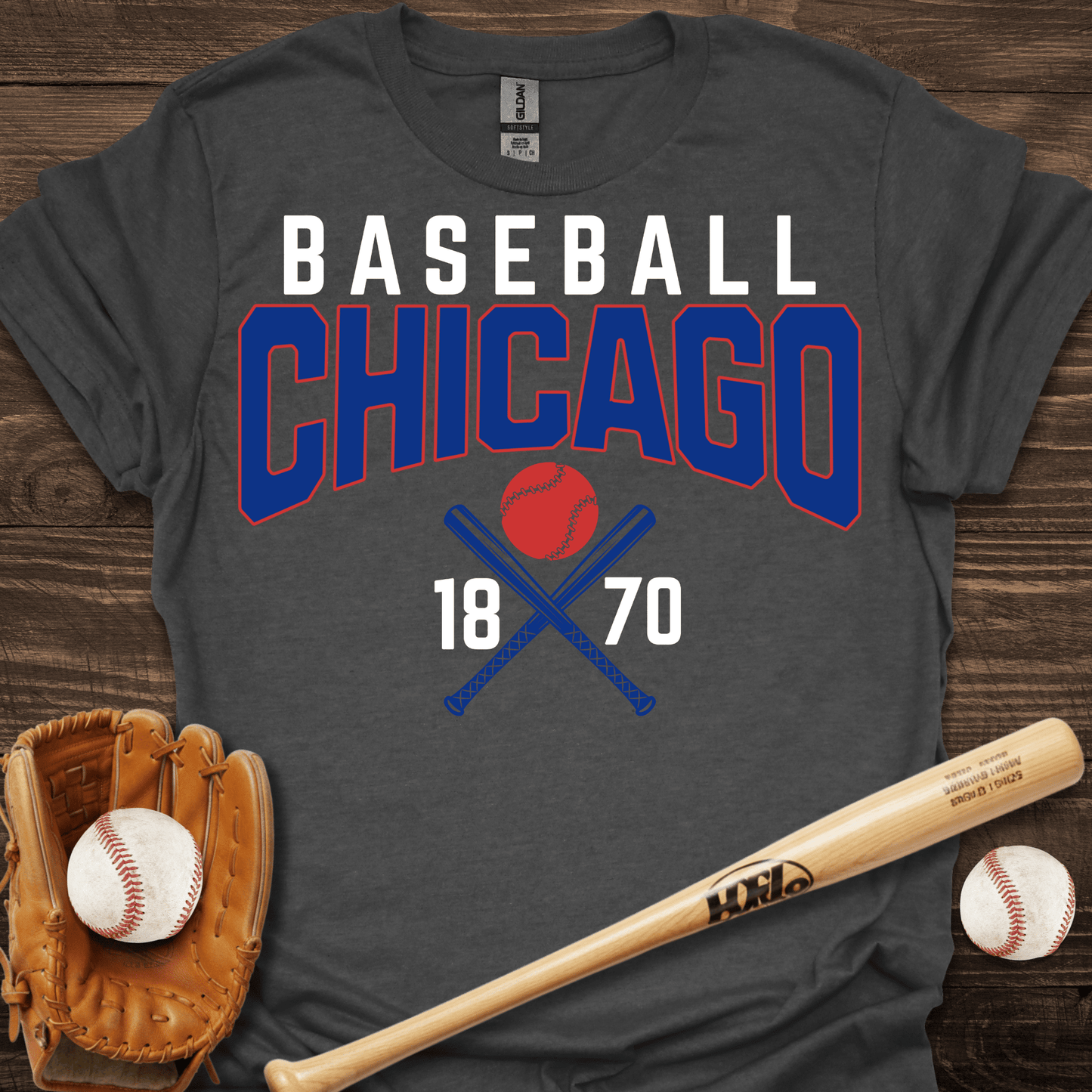 Chicago Retro Baseball T-Shirt - HomeRun PrintsT-Shirt