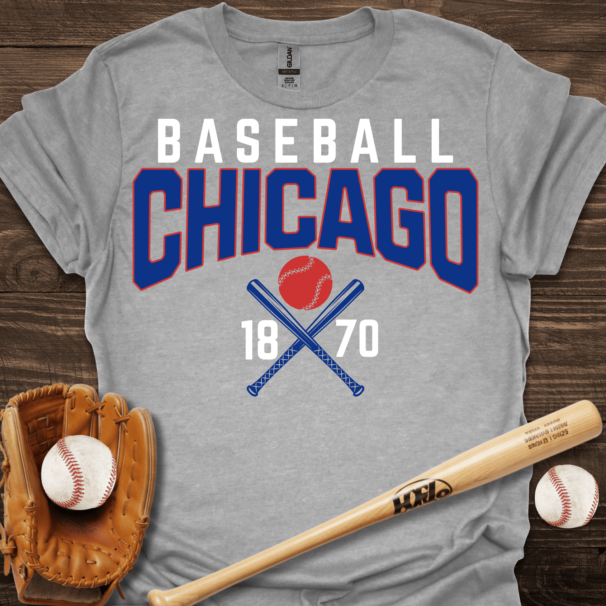 Chicago Retro Baseball T-Shirt - HomeRun PrintsT-Shirt