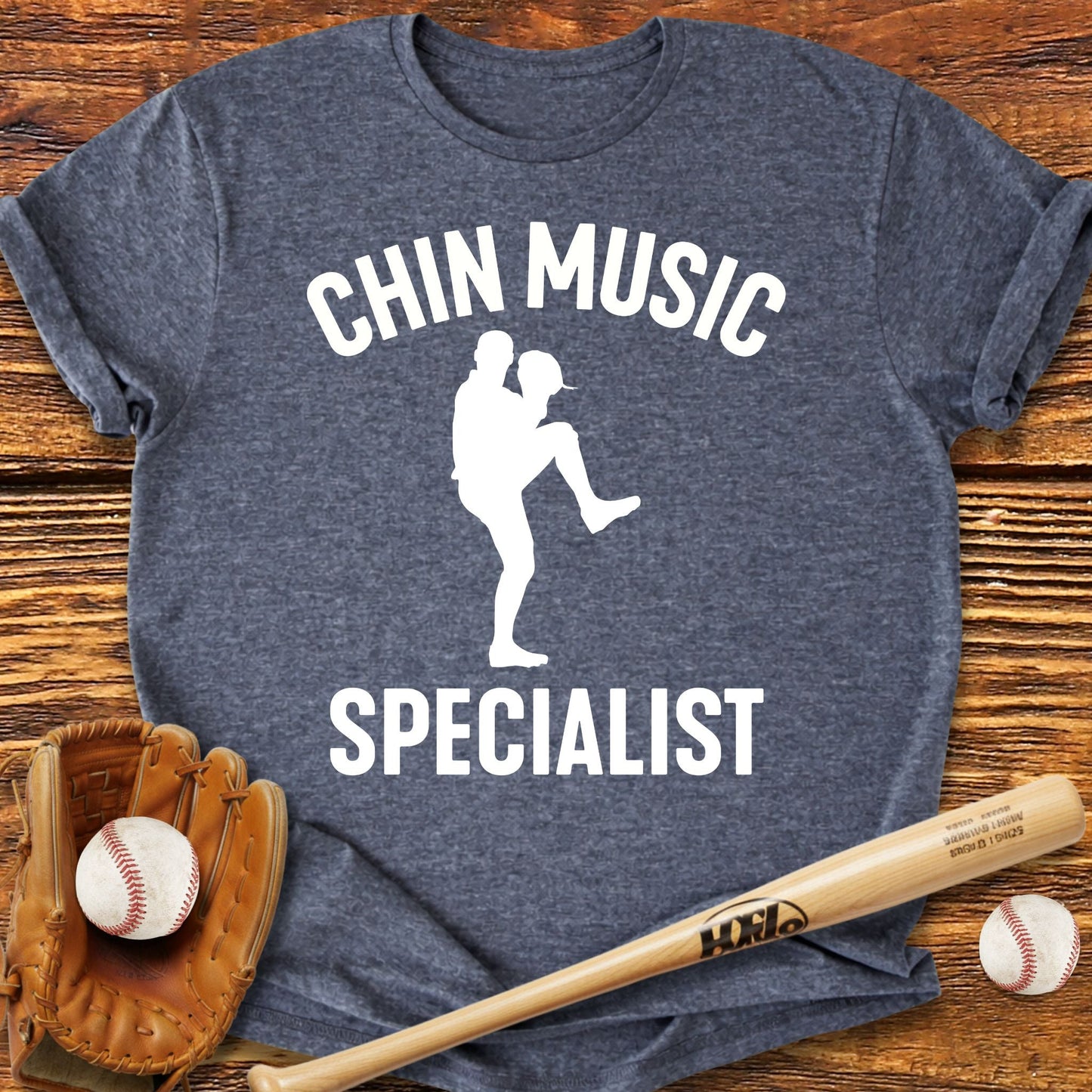 Chin Music Pitcher T-Shirt - HomeRun PrintsT-Shirt