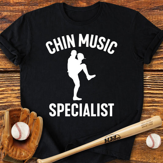 Chin Music Pitcher T-Shirt - HomeRun PrintsT-Shirt
