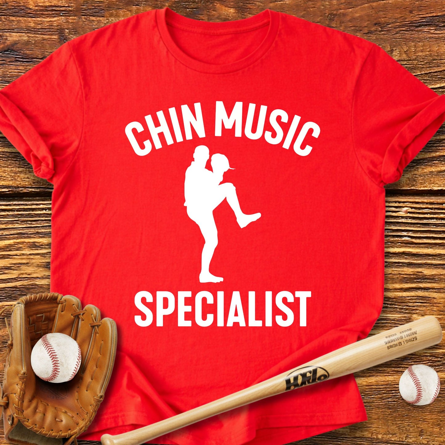 Chin Music Pitcher T-Shirt - HomeRun PrintsT-Shirt