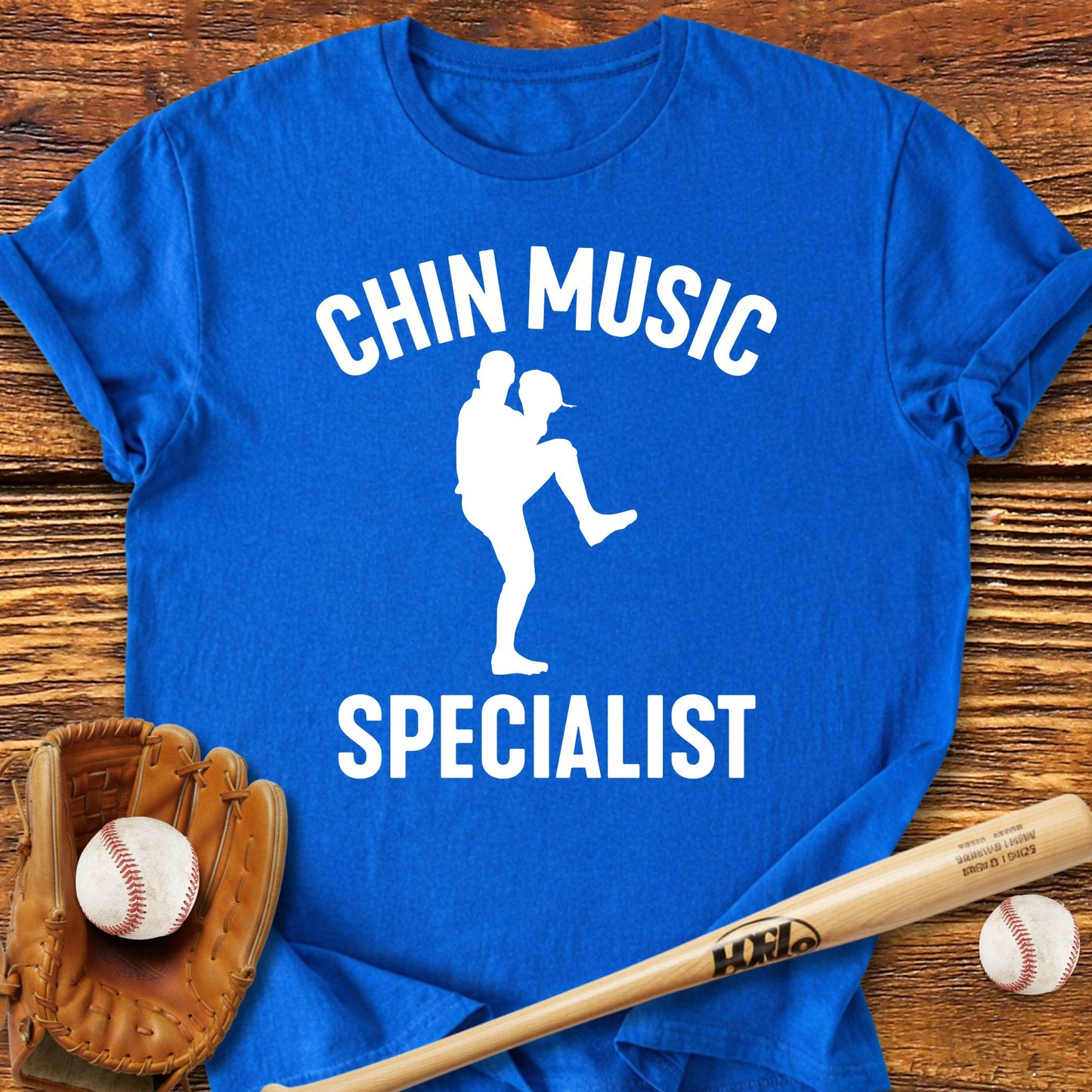 Chin Music Pitcher T-Shirt - HomeRun PrintsT-Shirt