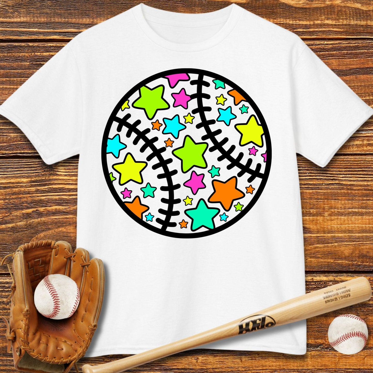 Cute Baseball Stars Kids T-shirt - HomeRun PrintsKids clothes