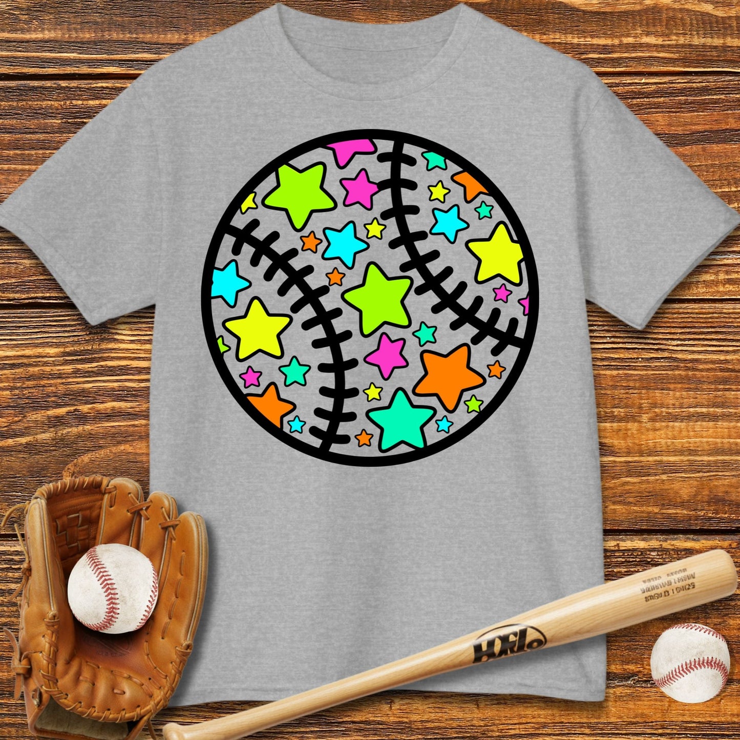 Cute Baseball Stars Kids T-shirt - HomeRun PrintsKids clothes
