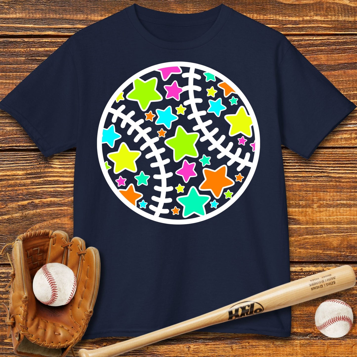Cute Baseball Stars Kids T-shirt - HomeRun PrintsKids clothes