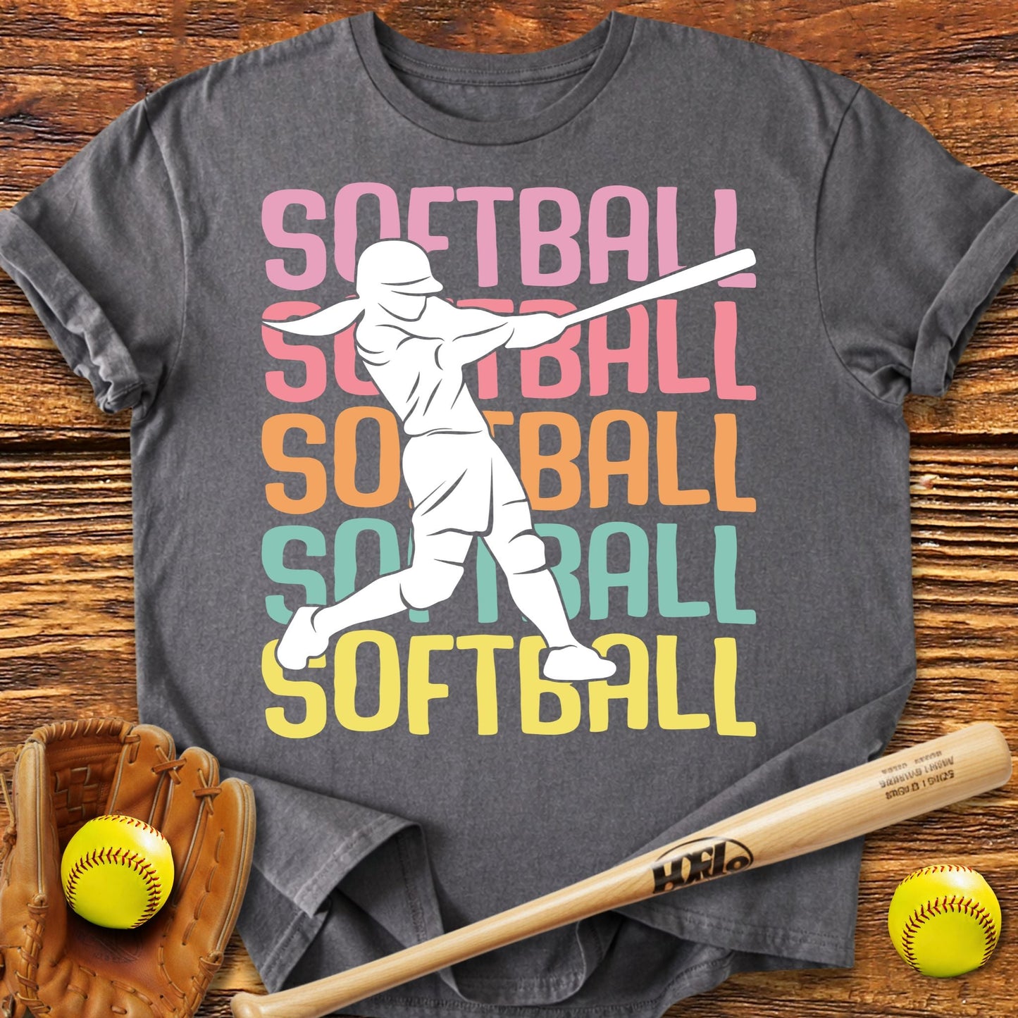 Cute Softball Adult T-Shirt - HomeRun PrintsT-Shirt