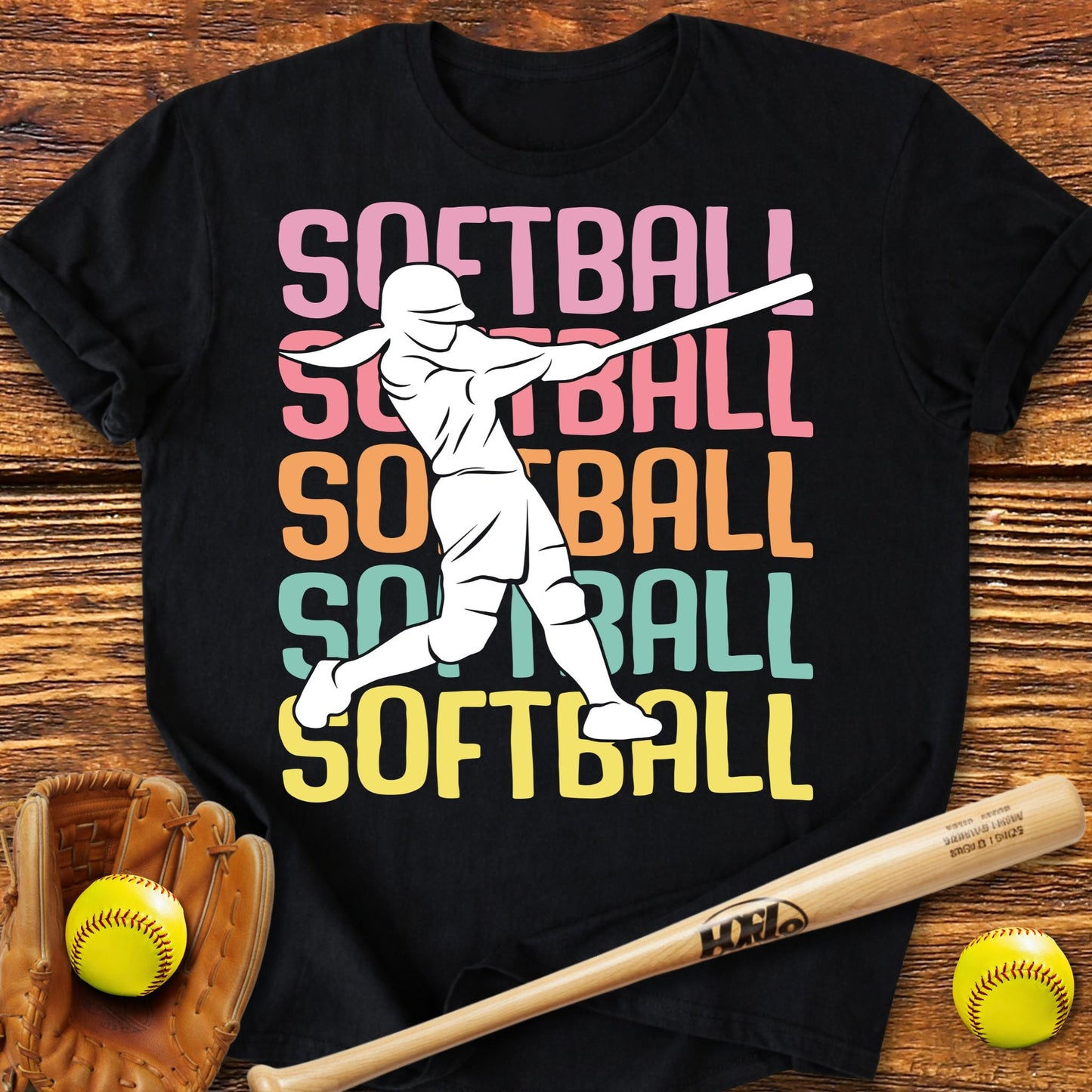 Cute Softball Adult T-Shirt - HomeRun PrintsT-Shirt