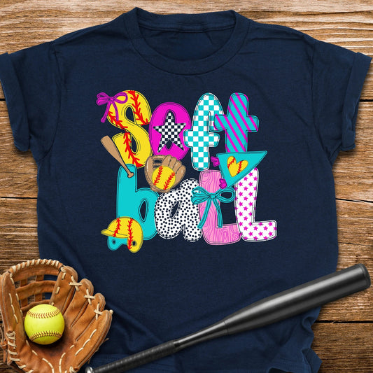 Cute Softball Bow Youth Tee - HomeRun PrintsKids clothes