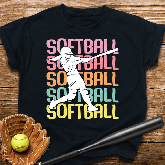 Cute Softball Youth Tee - HomeRun PrintsKids clothes